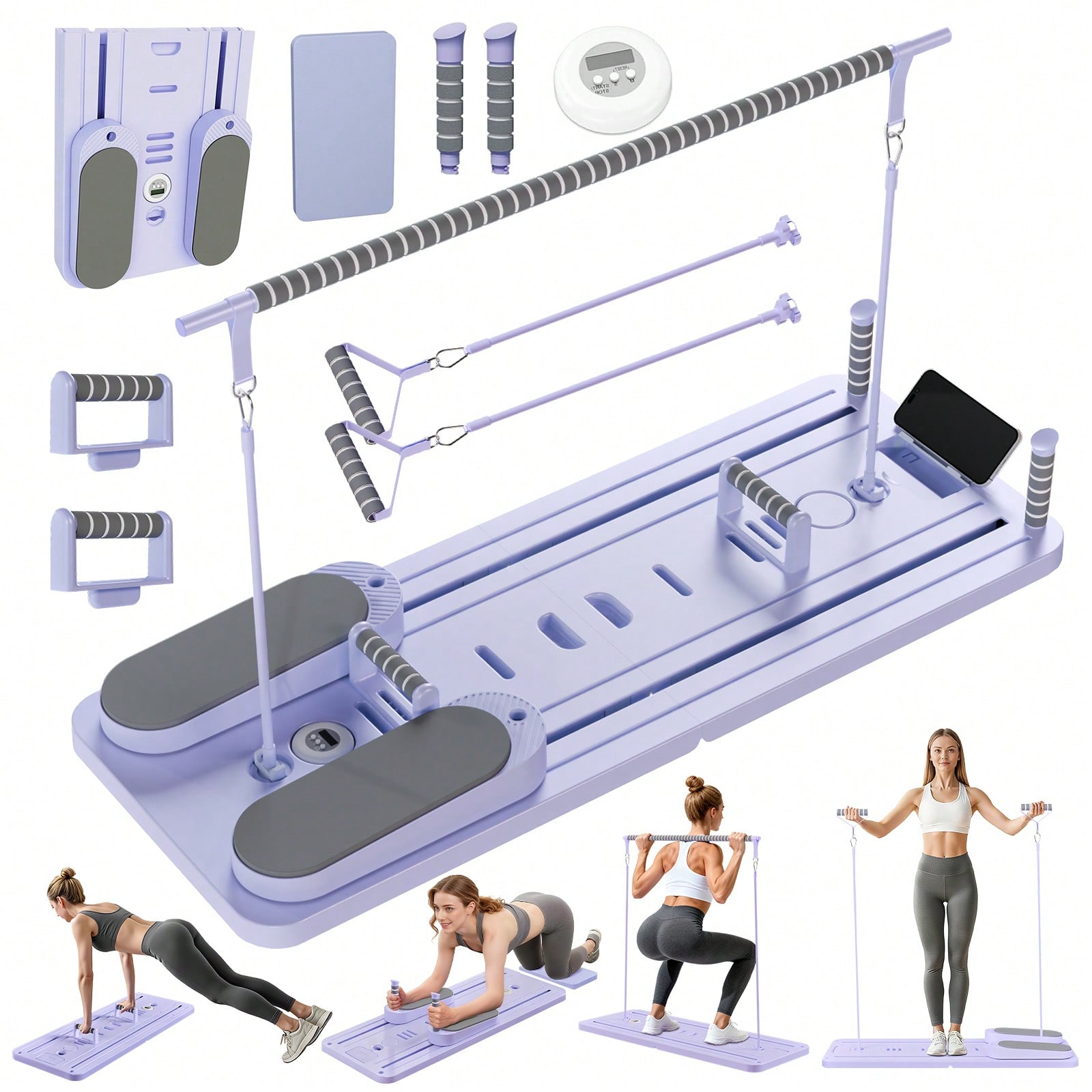 Phone Holder - Reformer de Pilates com Barra, Prancha