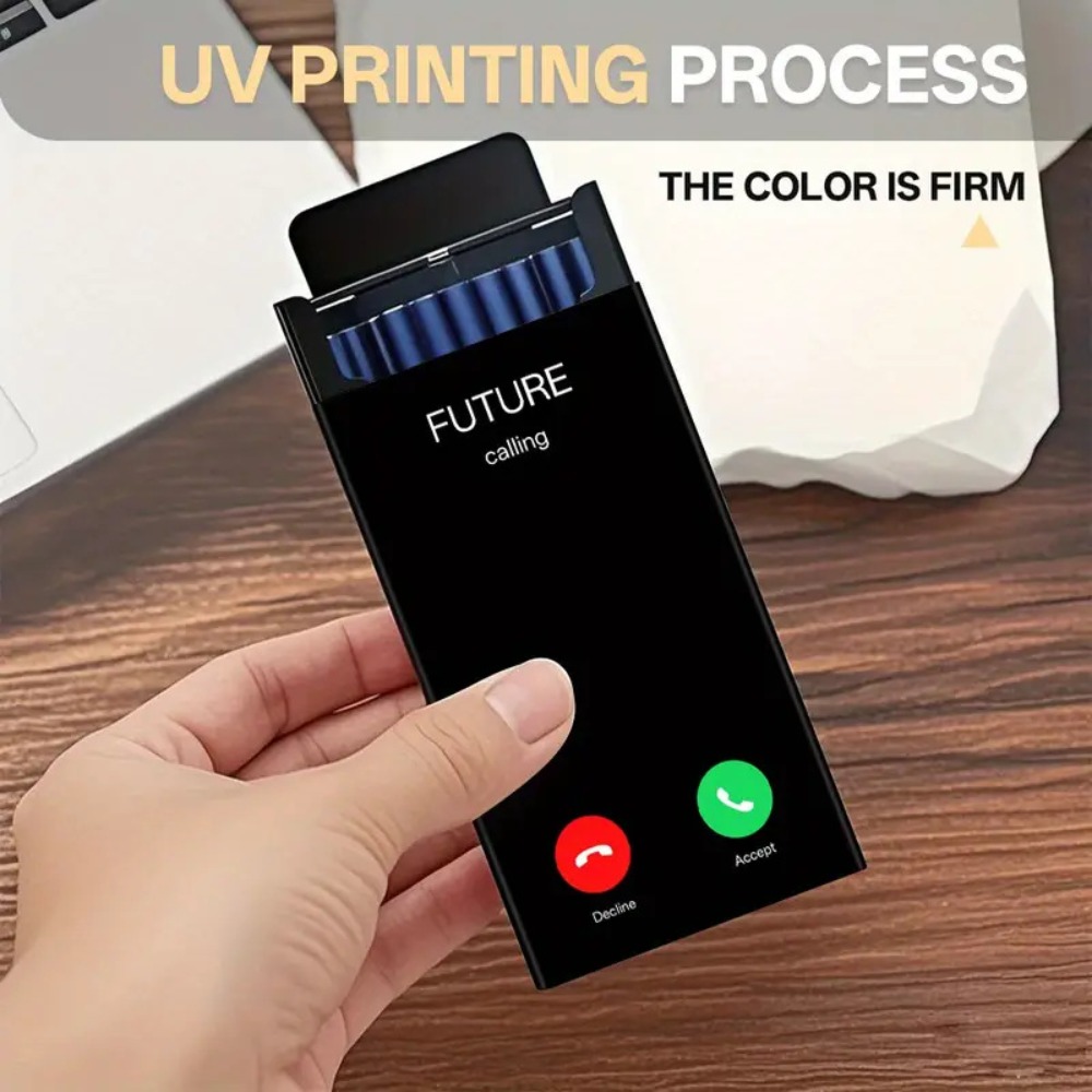 Phone Holder - Estojo de cigarros metálico e fino