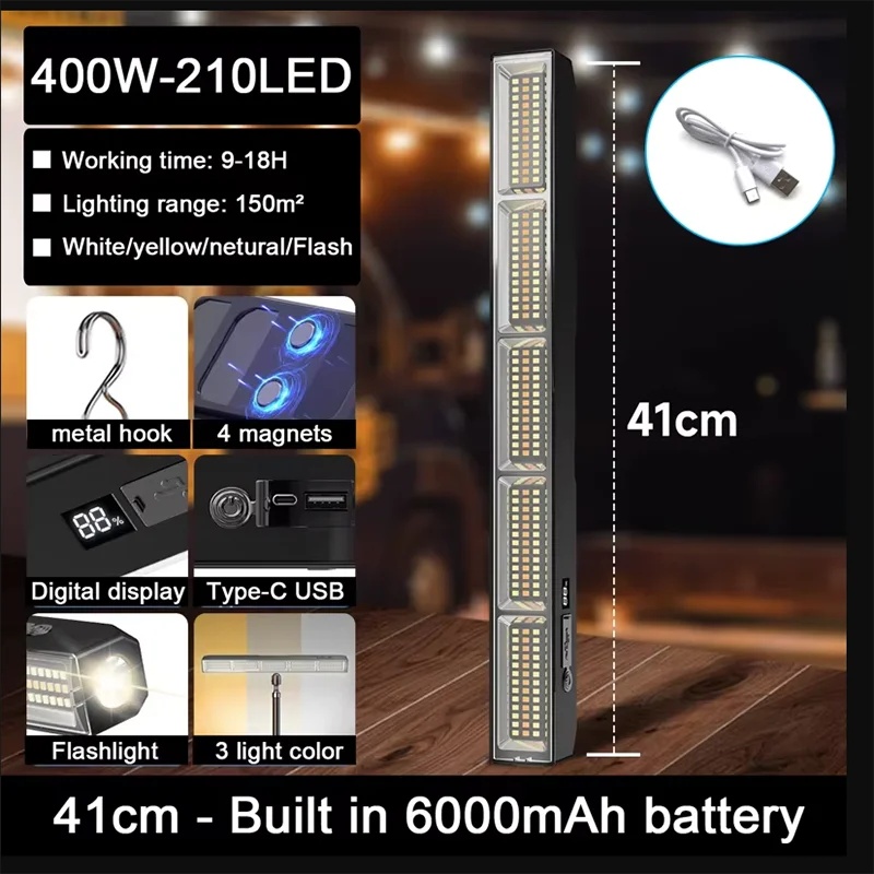 Barra de luz de trabalho LED m - Power Bank avaliação e preço
